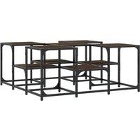 Berkfield Home Coffee Table Brown Oak 91x91x40 cm Engineered Wood | Size: 91 x 91 x 40 cm