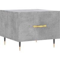 Berkfield Home Coffee Table Concrete Grey 50x50x40 cm Engineered Wood | Size: 50 x 50 x 40 cm