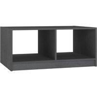 Berkfield Home Coffee Table Grey 75x50x33.5 cm Solid Pinewood