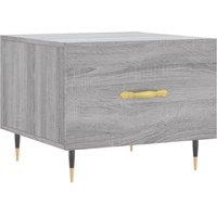 Berkfield Home Coffee Table Grey Sonoma 50x50x40 cm Engineered Wood | Size: 50 x 50 x 40 cm