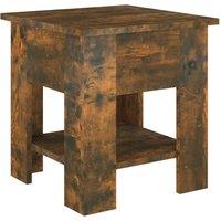 Berkfield Home Coffee Table Smoked Oak 40x40x42 cm Engineered wood in Brown | Size: 40 x 40 x 42 cm