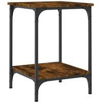 Berkfield Home Coffee Table Smoked Oak 40x40x55 cm Engineered Wood in Brown | Size: 40 x 40 x 55 cm