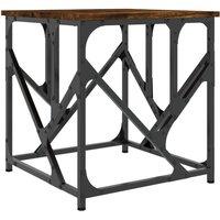 Berkfield Home Coffee Table Smoked Oak 45x45x47.5 cm Engineered Wood in Brown