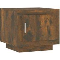 Berkfield Home Coffee Table Smoked Oak 51x50x45 cm Engineered Wood in Brown | Size: 51 x 50 x 45 cm