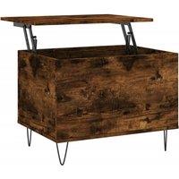 Berkfield Home Coffee Table Smoked Oak 60x44.5x45 cm Engineered Wood in Brown