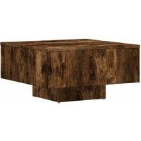 Berkfield Home Coffee Table Smoked Oak 60x60x31.5 cm Engineered Wood in Brown