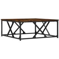 Berkfield Home Coffee Table Smoked Oak 70x70x30 cm Engineered Wood in Brown | Size: 70 x 70 x 30 cm