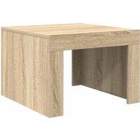 Berkfield Home Coffee Table Sonoma Oak 50x50x35 cm Engineered Wood in Brown | Size: 50 x 50 x 35 cm