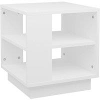Berkfield Home Coffee Table White 40x40x43 cm Engineered Wood | Size: 40 x 40 x 43 cm
