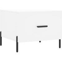 Berkfield Home Coffee Table White 50x50x40 cm Engineered Wood | Size: 50 x 50 x 40 cm