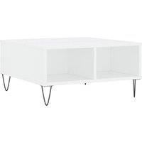 Berkfield Home Coffee Table White 60x60x30 cm Engineered Wood | Size: 60 x 60 x 30 cm