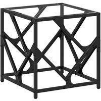 Berkfield Home Coffee Table with Transparent Glass Top 40x40x41 cm Steel | Size: 40 x 40 x 41 cm