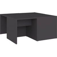 Berkfield Home Coffee Tables 4 pcs Grey 33x33x33 cm Engineered Wood | Size: 33 x 33 x 33 cm
