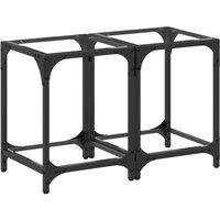 Berkfield Home Coffee Tables with Transparent Glass Top 2 pcs 30x30x40 cm Steel | Size: 30 x 30 x 40 cm