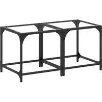 Berkfield Home Coffee Tables with Transparent Glass Top 2 pcs 40x40x40 cm Steel | Size: 40 x 40 x 40 cm