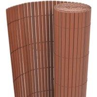 Berkfield Home Double-Sided Garden Fence 90x400 cm Brown