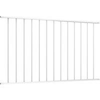 Berkfield Home Fence Panel Powder-coated Steel 1.7x1.25 m White
