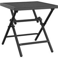 Berkfield Home Folding Garden Table Anthracite 38x38x38 cm Steel Mesh in Black | Size: 38 x 38 x 38 cm