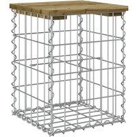 Berkfield Home Garden Bench Gabion Design 33x31x42 cm Impregnated Wood Pine in Brown | Size: 33 x 31 x 42 cm