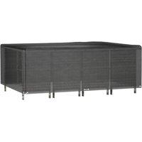 Berkfield Home Garden Furniture Cover 12 Eyelets 240x180x80 cm Rectangular in Black | Size: 240 x 180 x 80 cm