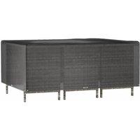 Berkfield Home Garden Furniture Cover 12 Eyelets 270x180x90 cm Rrectangular in Black | Size: 270 x 180 x 90 cm