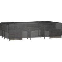 Berkfield Home Garden Furniture Cover 12 Eyelets 315x160x75 cm Rectangular in Black | Size: 315 x 160 x 75 cm