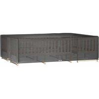 Berkfield Home Garden Furniture Cover 16 Eyelets 300x200x75 cm Rectangular in Black | Size: 300 x 200 x 75 cm