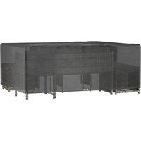 Berkfield Home Garden Furniture Cover 16 Eyelets 300x250x90 cm Rectangular in Black | Size: 300 x 250 x 90 cm