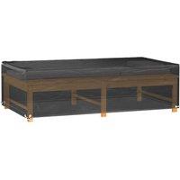 Berkfield Home Garden Furniture Cover 8 Eyelets 125x70x35 cm Rectangular in Black | Size: 125 x 70 x 35 cm