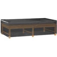 Berkfield Home Garden Furniture Covers 2 pcs 8 Eyelets 125x70x35 cm Rectangular in Black | Size: 125 x 70 x 35 cm