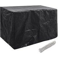 Berkfield Home Garden Furniture Covers 2 pcs 8 Eyelets 140x70x90 cm in Black | Size: 140 x 70 x 90 cm