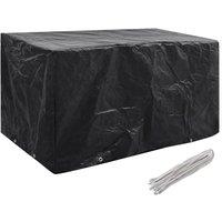 Berkfield Home Garden Furniture Covers 2 pcs 8 Eyelets 180x70x90 cm in Black | Size: 180 x 70 x 90 cm