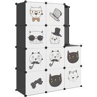 Berkfield Home Cube Storage Cabinet for Kids with 10 Cubes Black PP