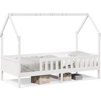 Berkfield Home Kids' House Bed Frame without Mattress White 80x200 cm Pine