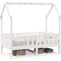 Berkfield Home Kids' House Bed Frame without Mattress White 80x160 cm Pine