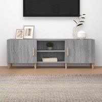 Berkfield Home TV Cabinet Grey Sonoma 150x30x50 cm Engineered Wood | Size: 150 x 30 x 50 cm