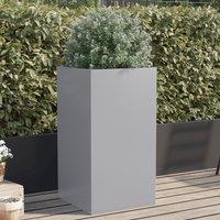Berkfield Home Planter Silver 42x38x75 cm Galvanised Steel | Size: 42 x 38 x 75 cm