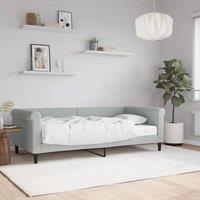 Berkfield Home Daybed with Mattress Blue Light Grey 90x190 cm Velvet