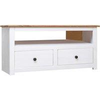 Berkfield Home Corner TV Cabinet White 93x49x49 cm Solid Pine Panama Range | Size: 93 x 49 x 49 cm