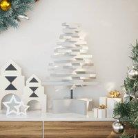 Berkfield Home Wooden Christmas Tree for Decoration White 60 cm Solid Wood Pine