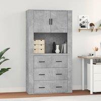 Berkfield Home Highboard Concrete Grey Engineered Wood