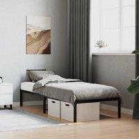 Berkfield Home Metal Bed Frame Black 75x190 cm Small Single