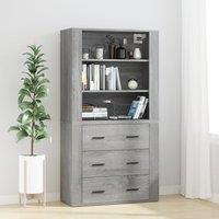 Berkfield Home Highboard Grey Sonoma Engineered Wood