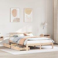 Berkfield Home Bed Frame with Drawers without Mattress 160x200 cm in Brown