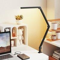 HOMCOM Desk Lamp with Adjustable Swing Arm, Dimmable LED Desk Light in Black