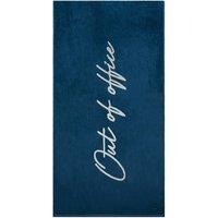 Vinga Lounge Velour Beach Towel in Navy