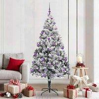 Berkfield Home Artificial Christmas Tree with 300 LEDs with Stand Green 210 cm