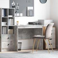 Berkfield Home Computer Desk Concrete Grey MDF Board 90 x 50 x 76 cm