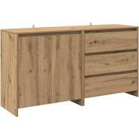 Berkfield Home 2 Piece Sideboard Artisan Oak Engineered Wood in Brown