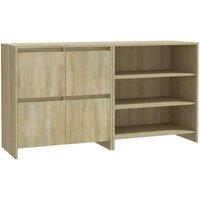 Berkfield Home 2 Piece Sideboard Sonoma Oak Engineered Wood in Beige